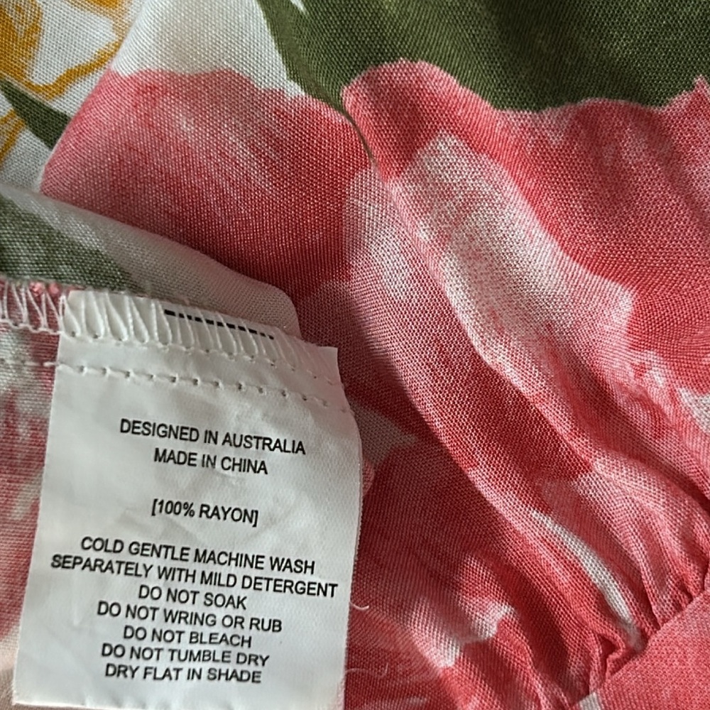 Anthro's Abel the Label Off the Shoulder Garden Party Maxi Dress w Smocked Waist - Picture 9 of 13